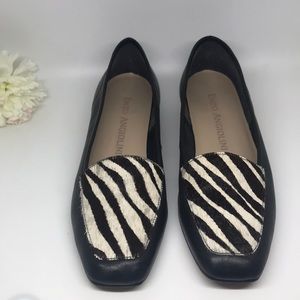 Enzo Angiolini Leather Calf hair Zebra Loafers